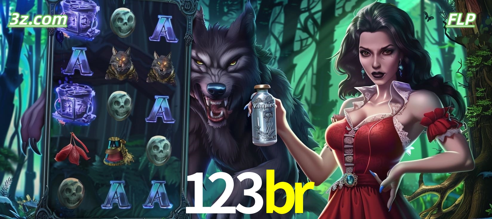 Slots online tema de lobisomem e vampira no 123br cassino Brasil