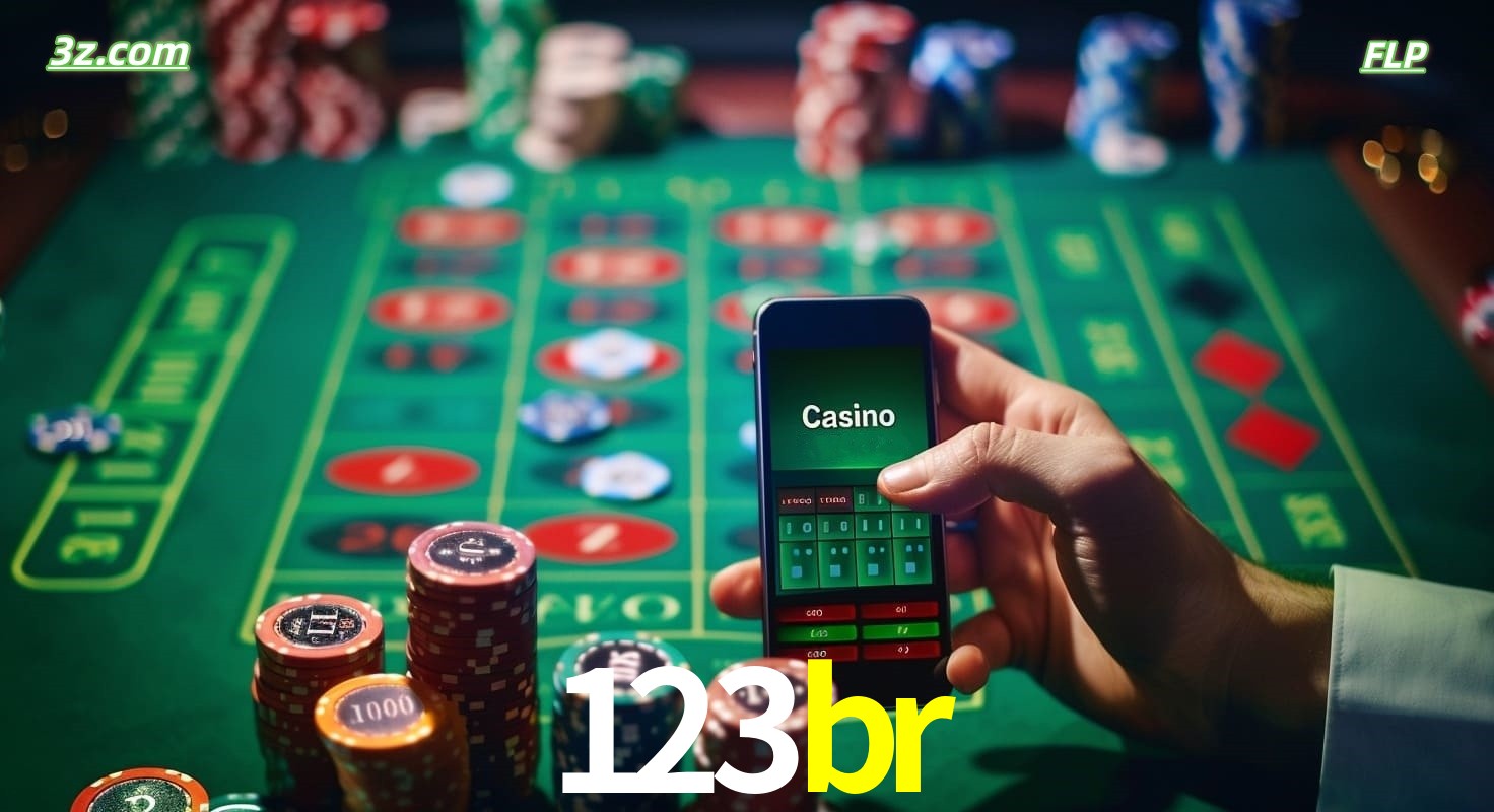 Cassino online móvel 123br com apostas em roleta e fichas de pôquer