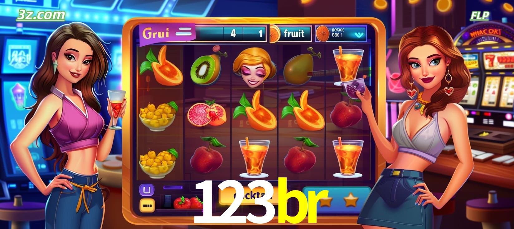 123br cassino online com caça-níqueis de frutas e coquetéis coloridos